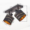 Alsen plafonnier orientable 2 lumières, abat-jour cylindriques ajourés E14