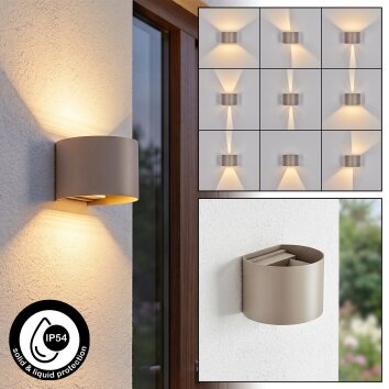 Tamarin applique murale extérieure LED moderne, éclairage haut et bas, 3000 Kelvin