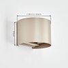 Applique murale LED Tamarin, lot de 2, en sable, Up & Down, 3000 Kelvin blanc chaud, IP54