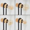 Lampadaire 3 lumières Voril E27, lampadaire avec interrupteur à pied, 141,5 cm
