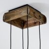 Suspension grappe Avestruz, socle carré en bois, 4 câbles pour la table à manger