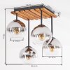 Plafonnier Koyoto 4 lumières E14, lampe de plafond à globes style boho