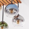 Koyoto plafonnier suspendu salon 4 lumières E14 avec abat-jour globe rétro