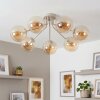 Gastor plafonnier rétro à 7 globes ronds, luminaire de plafond Ø 82 cm