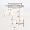 Gastor plafonnier boule 4 flammes rond Ø 38 cm, luminaire de plafond E14