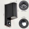 Kingstown applique murale extérieure avec détecteur de mouvement, lot de 2, GU10