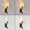 Turil LED applique murale liseuse avec abat-jour en tissu et spot orientable
