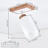 Alvorn plafonnier orientable E27, abat-jour cylindrique, style scandinave