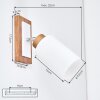Alvorn applique murale orientable E27, spot mural pivotant à abat-jour cylindrique