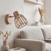 Keldor applique murale orientable avec interrupteur, abat-jour cage rétro E27