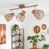 Keldor plafonnier à 3 spots orientables avec abat-jour cage rétro