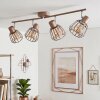Keldor plafonnier rétro à 4 spots, abat-jour cage orientables E27 pour salon