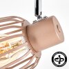 Keldor plafonnier rétro à 4 spots, abat-jour cage orientables E27 pour salon