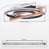 Selani plafonnier LED avec télécommande, anneaux croisés, design moderne plat