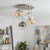 Gastor plafonnier rond à boules 4 lampes E14, style moderne rétro vintage