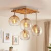 Koyoto plafonnier 4 lumières E14, lampe de plafond à globes pour salon et salle à manger