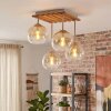 Koyoto plafonnier 4 lumières E14, lampe de plafond à globes pour salon et salle à manger
