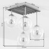 Gastor plafonnier à 4 boules suspendues E14, structure à lattes boho rétro