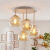Koyoto plafonnier boule 4 points lumineux E14, forme globe ronde Ø 38 cm
