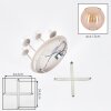 Koyoto plafonnier boule 4 points lumineux E14, forme globe ronde Ø 38 cm