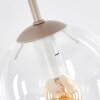 Gastor plafonnier boule à 4 lampes E14, abat-jour globe, style rétro