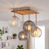 Koyoto plafonnier à 4 lumières, luminaire de plafond à globes rétro vintage