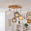 Koyoto plafonnier à 4 lumières, luminaire de plafond à globes rétro vintage