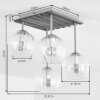 Koyoto plafonnier à 4 lumières, luminaire de plafond à globes rétro vintage