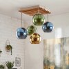 Koyoto plafonnier boule, luminaire de plafond 5 points lumineux style rétro