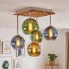 Koyoto plafonnier boule, luminaire de plafond 5 points lumineux style rétro