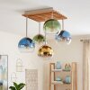 Koyoto plafonnier 5 lumières à globes, style boho rétro pour salon