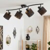 Alsen plafonnier 4 spots orientables E14, rampe de spots au motif géométrique