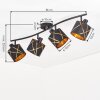 Spot de plafond Opatija scandinave, à 4 abat-jour orientables noir et or croisés