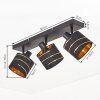 Alsen plafonnier à spots orientable 3 lampes E14 avec abat-jour cylindriques