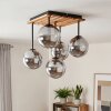 Gastor plafonnier à globes 5 flammes, lampe de plafond rétro pour salon