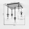 Gastor plafonnier à globes 5 flammes, lampe de plafond rétro pour salon