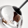 Gastor plafonnier rétro 5 lumières avec globes suspendus et lattes décoratives