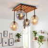 Gastor plafonnier à globes suspendus 5 lumières, style boho vintage