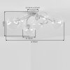 Chehalis plafonnier boule à globes et bras courbés, 6 lampes G9, Ø 64 cm