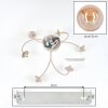 Chehalis plafonnier à globes, luminaire de plafond 6 lampes G9 Ø 64 cm