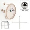 Chehalis plafonnier boule rétro 5 lampes G9, abat-jour globe ø 45 cm