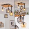 Plafonnier Koyoto 4 lumières E14, globes suspendus, style boho vintage