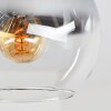 Koyoto plafonnier à globes, plafonnier rétro 4 lumières pour salon et couloir
