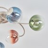Plafonnier moderne Chehalis à 6 lumières avec abat-jour en verre multicolores, ø 12 cm