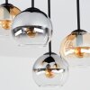 Plafonnier Koyoto lampe de plafond 4 lumières E14, abat-jour globe vintage
