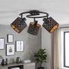 Spot de plafond Tallaboa, 3 lumières orientables, abat-jour dorés et noirs, E14