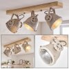Plafonnier Herford, têtes orientables sable pour le couloir et l’entrée