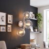 Applique murale moderne Koyoto à trois abat-jour ronds en verre clair