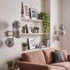Applique murale moderne Gastor, lot de 2, trois abat-jour ronds fumés et clairs