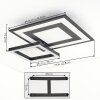 Plafonnier LED carré Lerin, RGB, température de couleur réglable 2700-6500 Kelvin, orientable